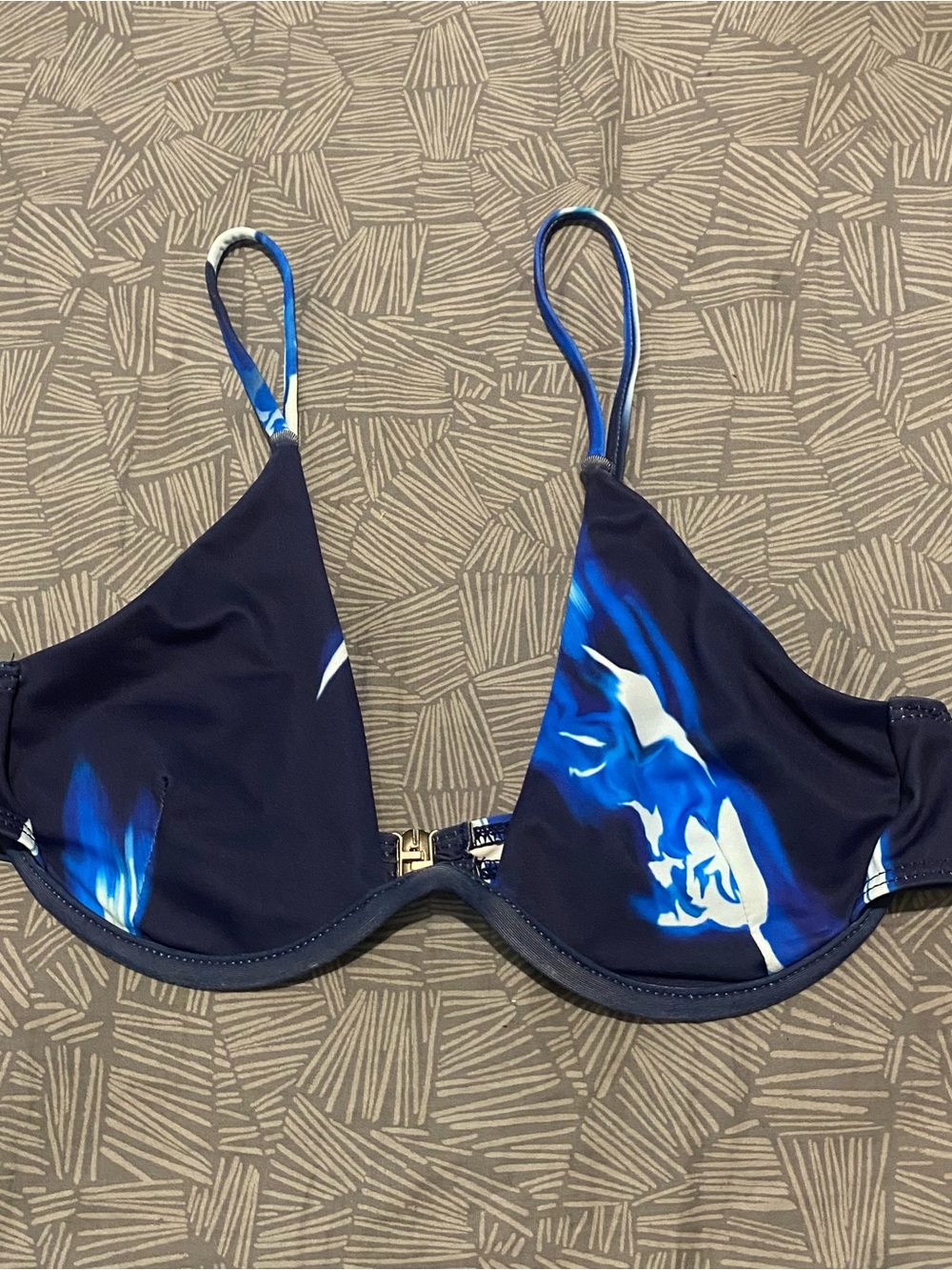 Blue fire bikini top